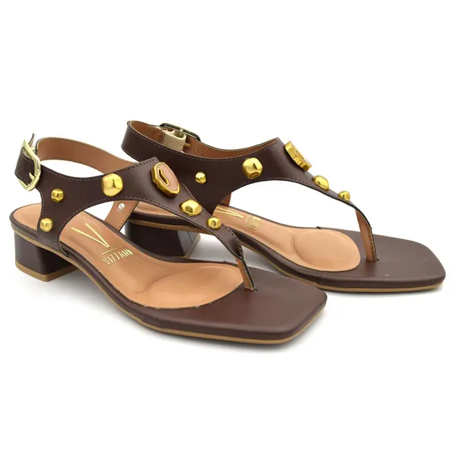 Sandália de Salto Bloco Feminina Vizzano Marrom 6454.142.7286