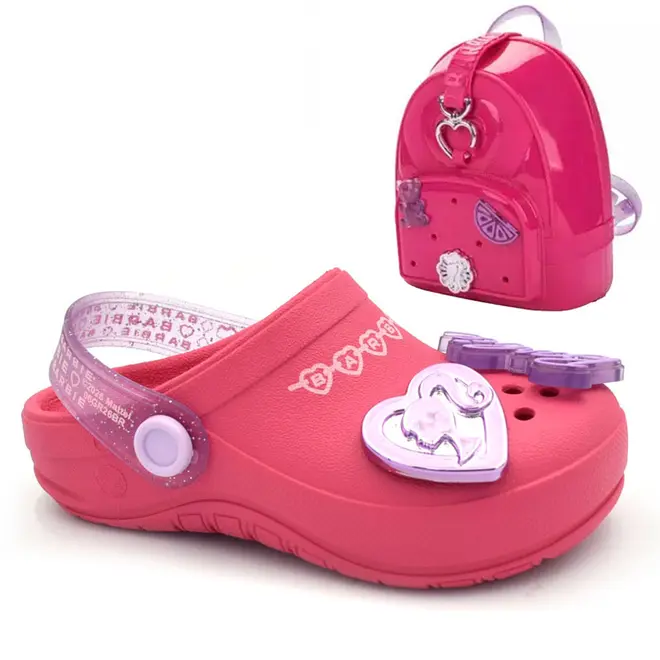 Babuche de Menina Barbie Pop Pins com Mochila do 23 ao 31 Rosa 23340