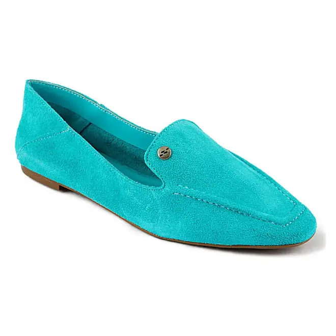 Mocassim Itapuã Couro Azul Feminino