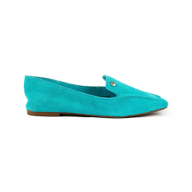 Mocassim Itapuã Couro Azul Feminino