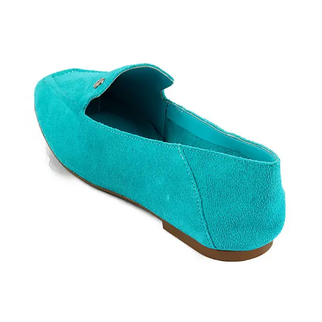 Mocassim Itapuã Couro Azul Feminino