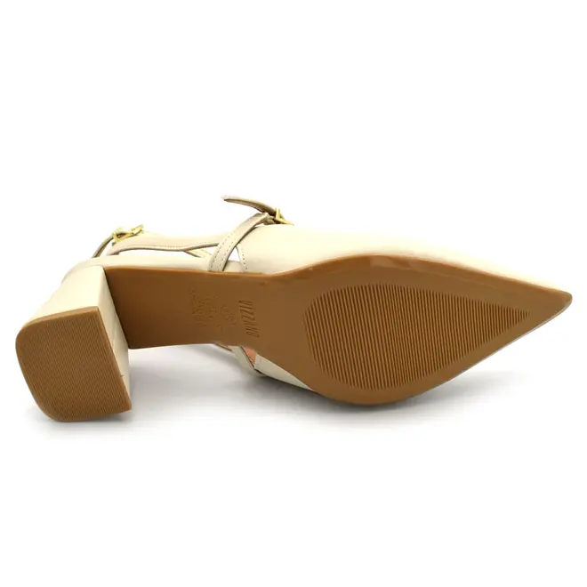 Scarpin Slingback Feminino Vizzano Off White 1475.102.7286