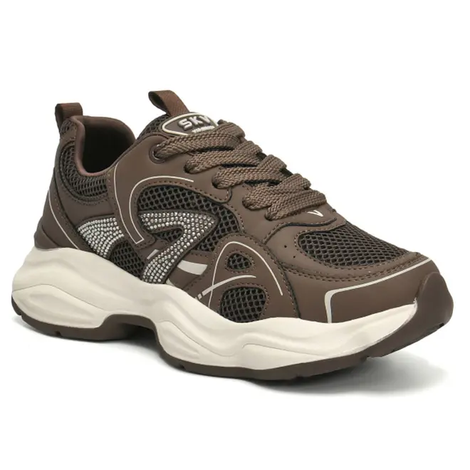 Tênis Casual Feminino Via Marte Marrom 158-025-21