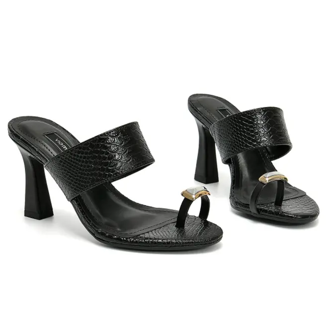 Tamanco de Salto Feminino Via Marte Preto 279-020-01