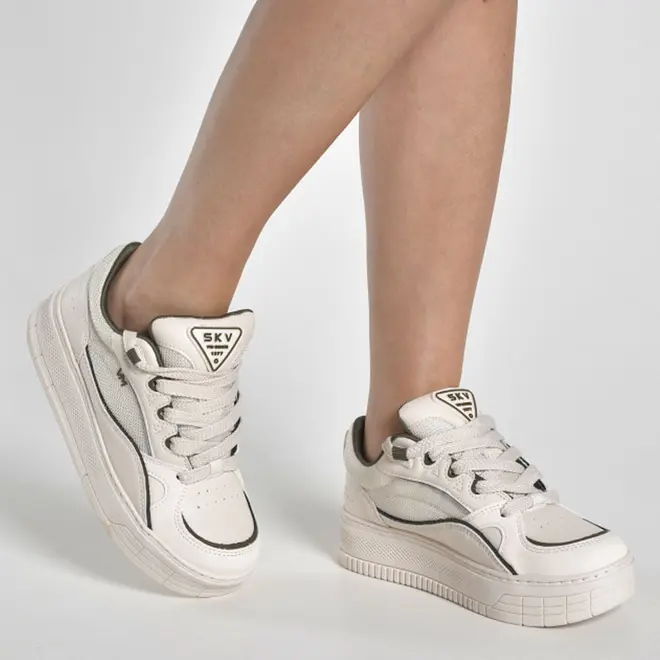 Tênis Casual Feminino Via Marte Creme 367-001-01