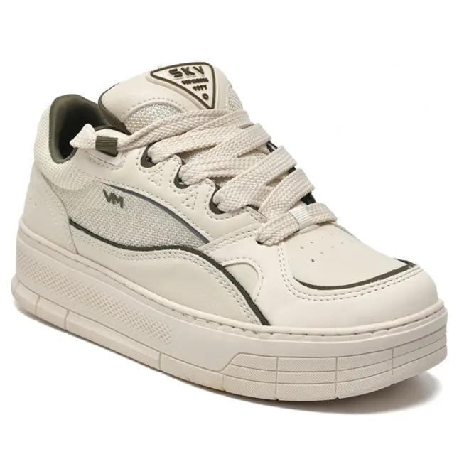 Tênis Casual Feminino Via Marte Creme 367-001-01