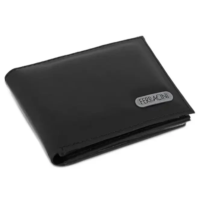 Carteira Masculina de Couro Ferracini Preto CFB-022