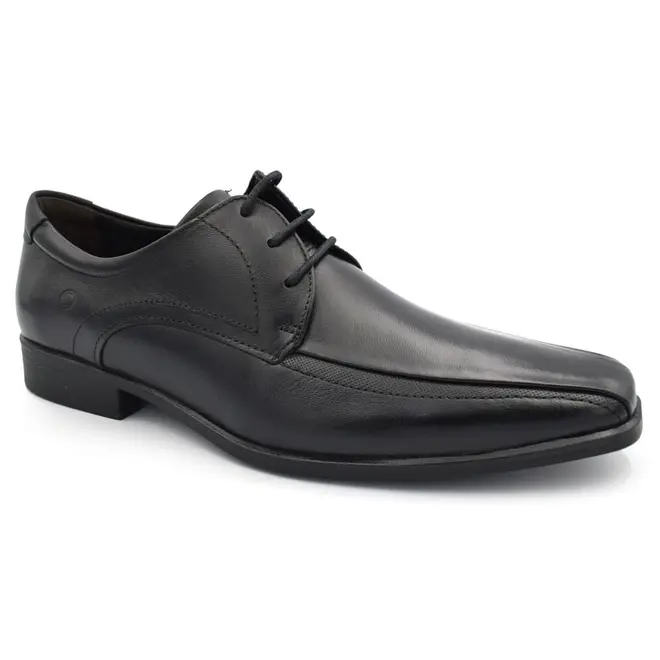 Sapato Social de Couro Masculino Democrata Unique Preto 646101
