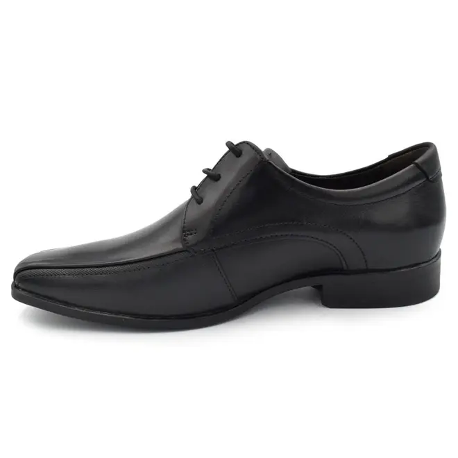 Sapato Social de Couro Masculino Democrata Unique Preto 646101