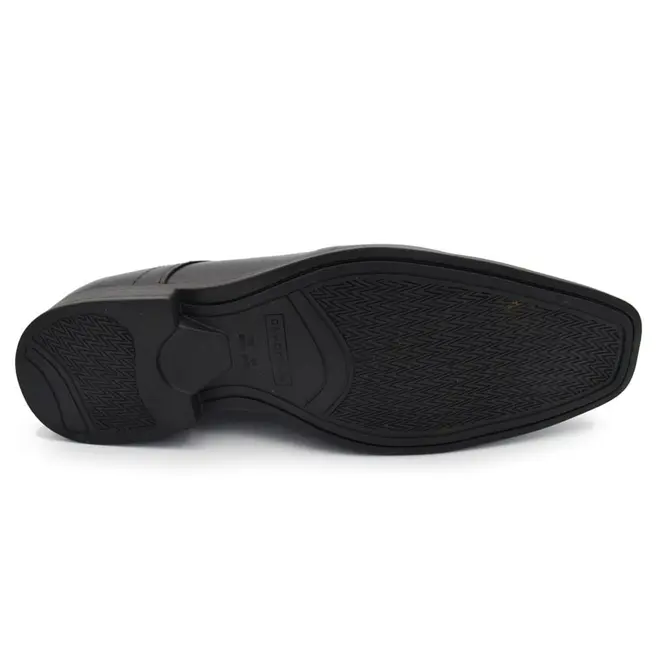 Sapato Social de Couro Masculino Democrata Unique Preto 646101