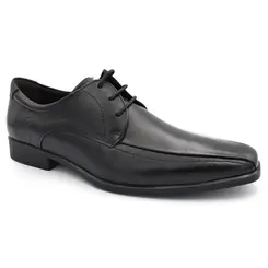 Sapato Social de Couro Masculino Democrata Unique Preto 646101