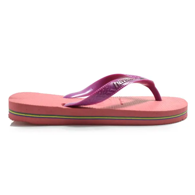 Chinelo Infantil Havaianas Brasil Logo Rosa 4110850 INF