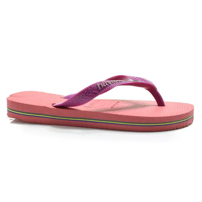 Chinelo Infantil Havaianas Brasil Logo Rosa 4110850 INF
