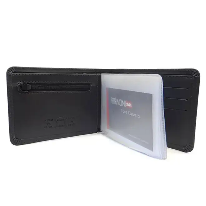 Carteira Masculina de Couro Ferracini Preto CFB-021