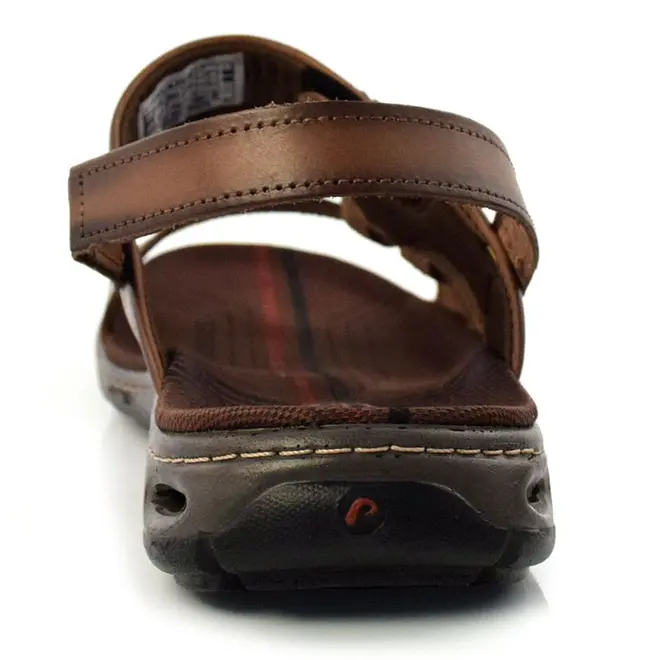 Papete Masculina de Couro Pegada - Tamanho Especial Marrom 530653 TM-ESP