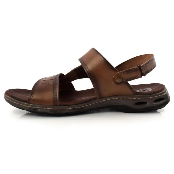 Papete Masculina de Couro Pegada - Tamanho Especial Marrom 530653 TM-ESP