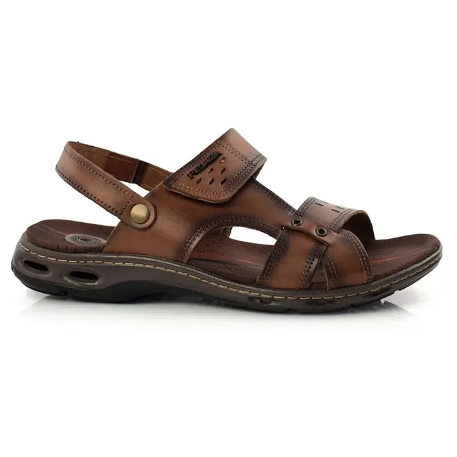 Papete Masculina de Couro Pegada - Tamanho Especial Marrom 530653 TM-ESP
