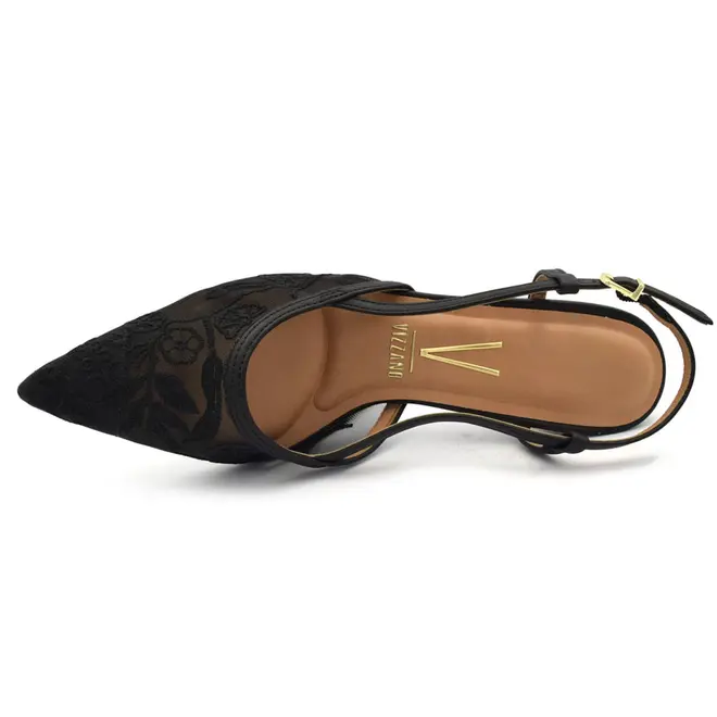 Scarpin Slingback Feminino Vizzano Preto 1185.1162.31477
