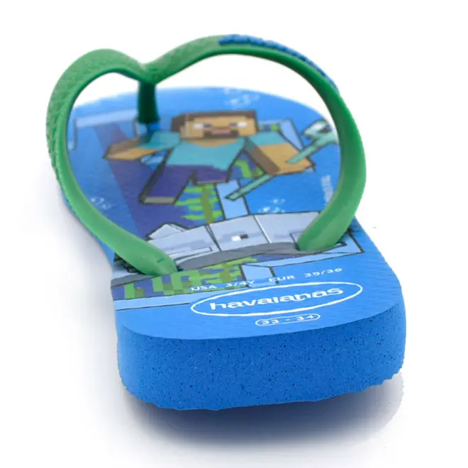 Chinelo Infantil Havaianas Top Minecraft Azul 4145125 INF
