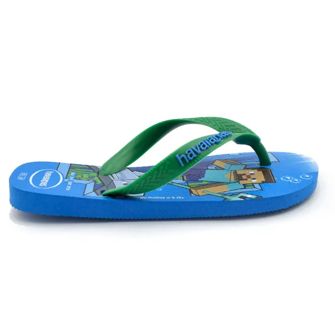 Chinelo Infantil Havaianas Top Minecraft Azul 4145125 INF