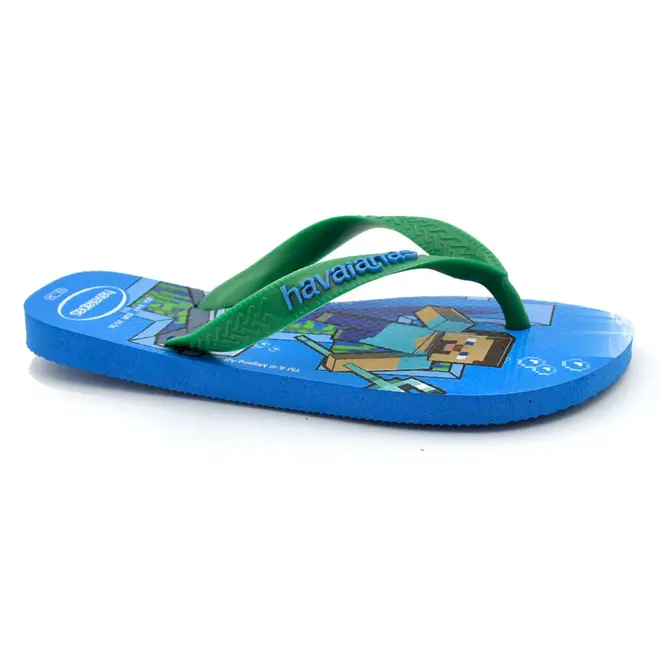 Chinelo Infantil Havaianas Top Minecraft Azul 4145125 INF