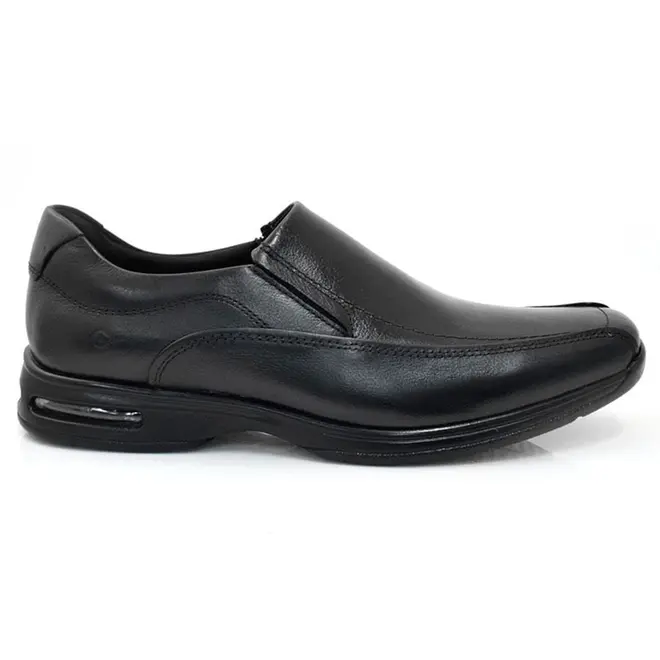 Sapato Social de Couro Democrata Air Sport Preto 448027