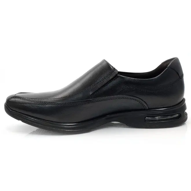 Sapato Social de Couro Democrata Air Sport Preto 448027