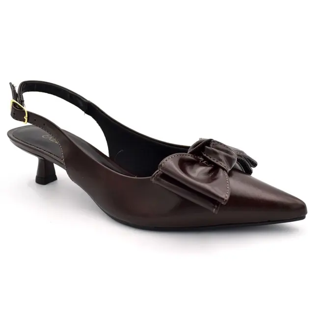 Scapin Slingback Feminino Cazzualen Marrom 2313-4057