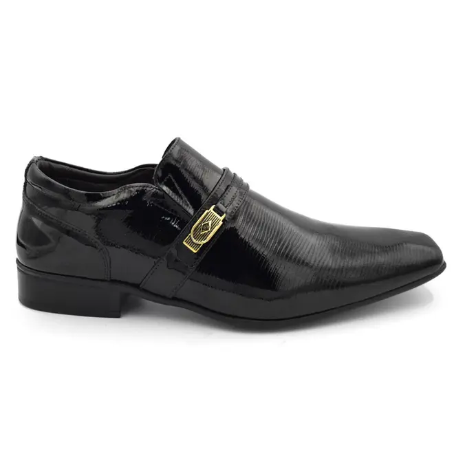 Sapato Social de Couro Masculino Jota Pe Air Phoenix Preto 74992