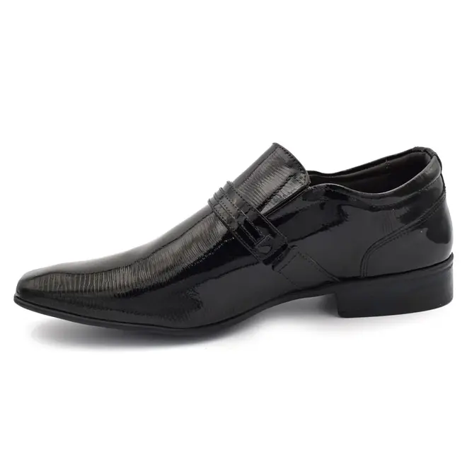 Sapato Social de Couro Masculino Jota Pe Air Phoenix Preto 74992