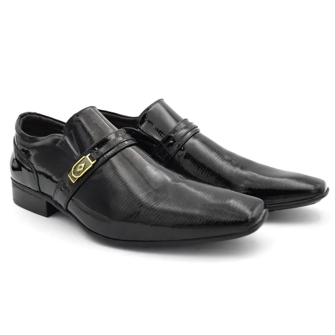 Sapato Social de Couro Masculino Jota Pe Air Phoenix Preto 74992