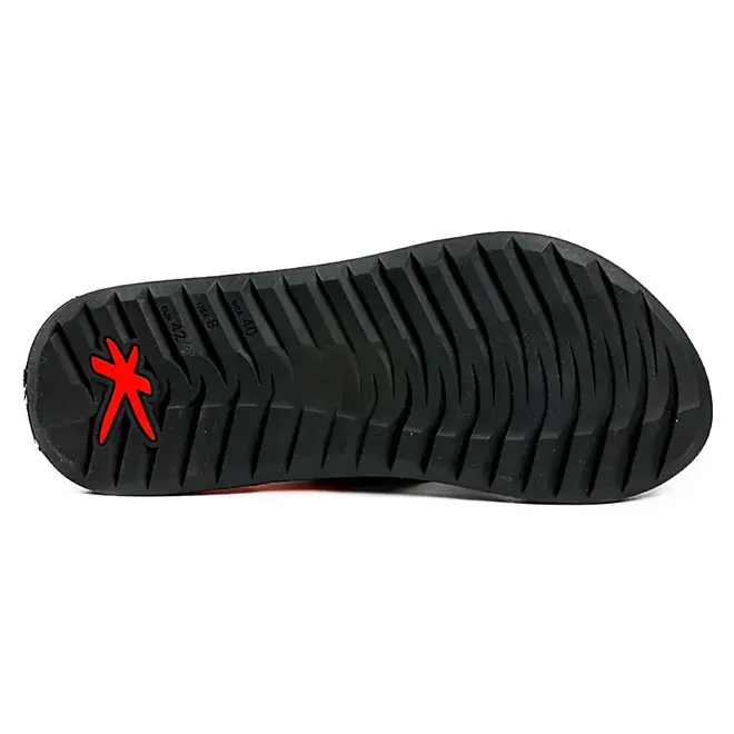 Chinelo Dedo Kenner Preto e Laranja Masculino