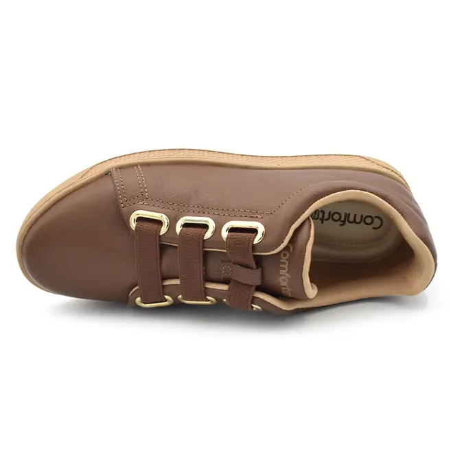 Tênis Casual Feminino Comfortflex Marrom 2565308