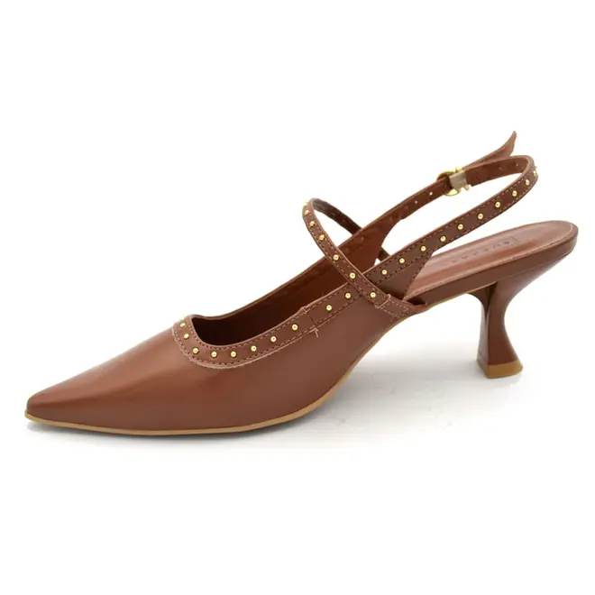 Scarpin Slingback Feminino Suzzara Marrom 4635-12293