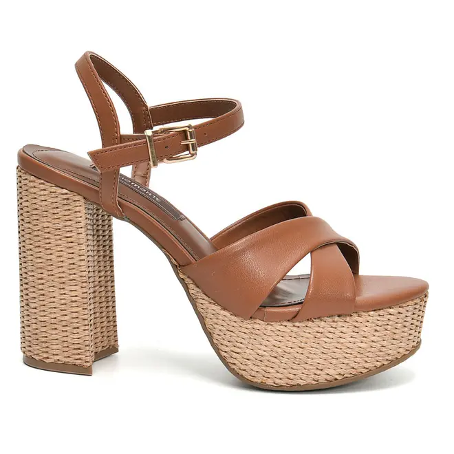 Sandália Plataforma Feminina Via Marte Marrom 407-002-01