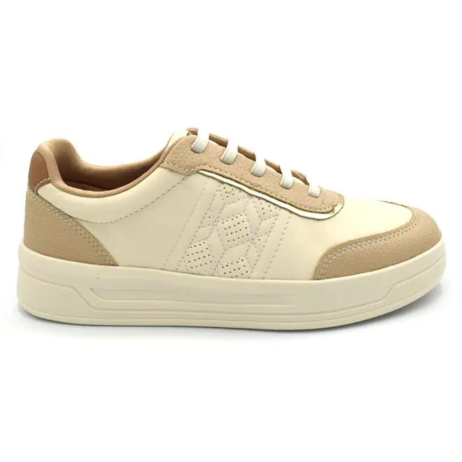 Tênis Casual Feminino Comfortflex Bege 2667303