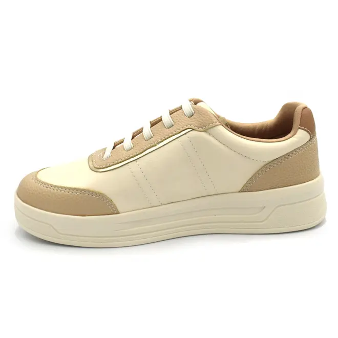 Tênis Casual Feminino Comfortflex Bege 2667303