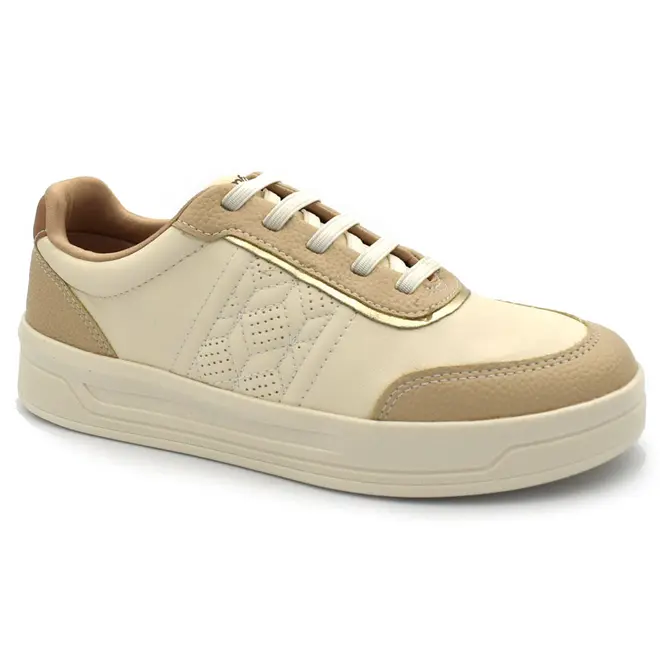 Tênis Casual Feminino Comfortflex Bege 2667303
