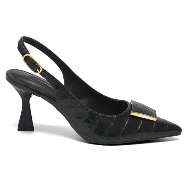 Scarpin Slingback Feminino Via Marte Preto 145-020-01