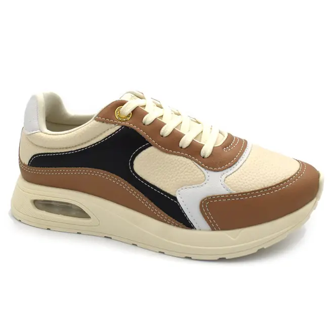 Tênis Casual Feminino Comfortflex Bege 2648304