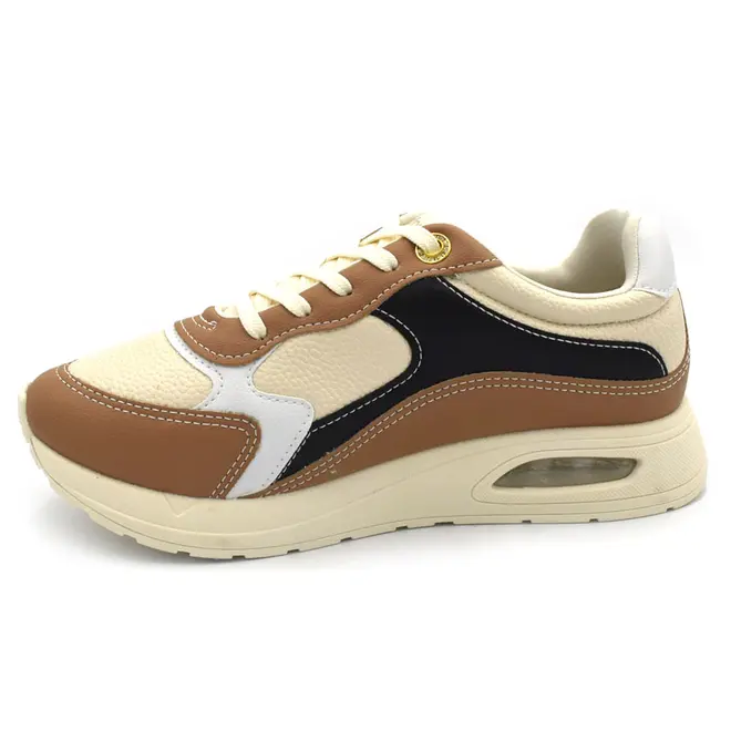 Tênis Casual Feminino Comfortflex Bege 2648304