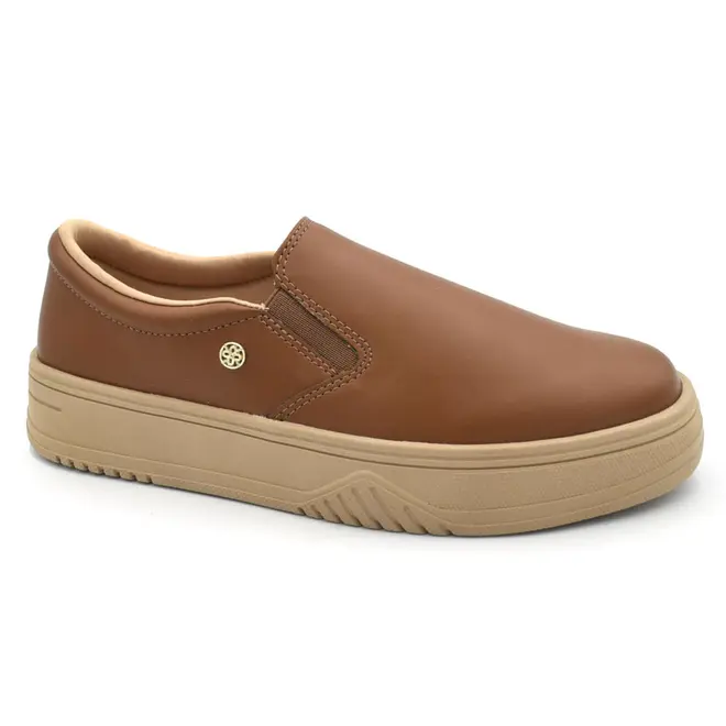 Tênis Slip On Feminino Ramarim Marrom 2688101
