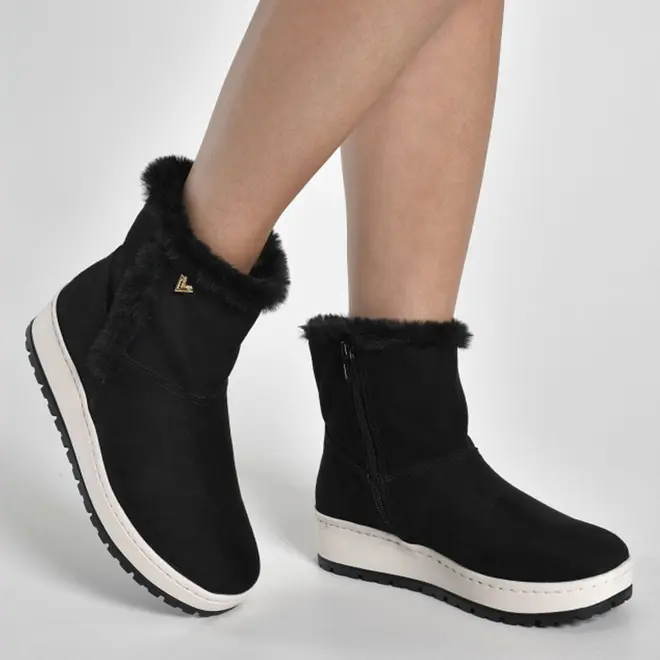 Coturno Peluciado Feminino Via Marte Preto 259-007-09