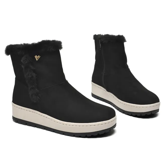 Coturno Peluciado Feminino Via Marte Preto 259-007-09