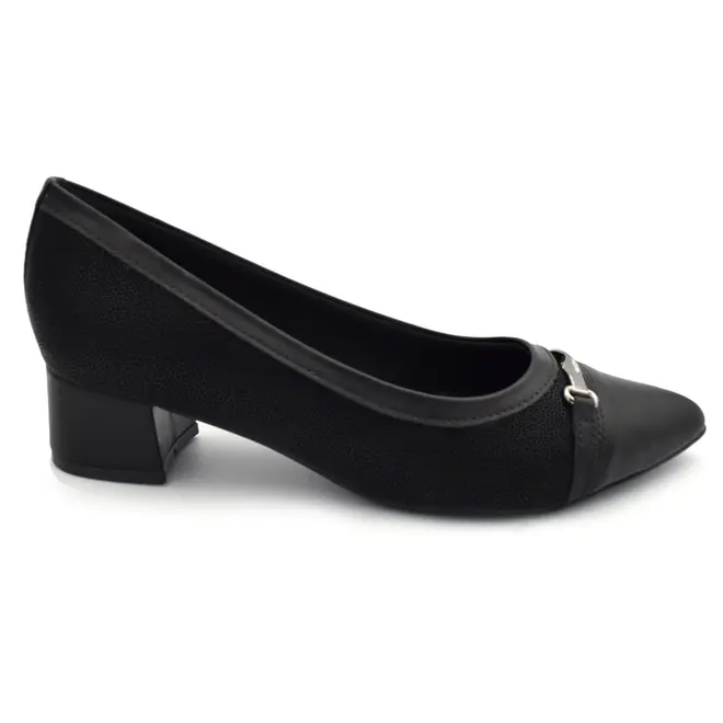 Scarpin de Salto Bloco Feminino Piccadilly Preto 739099