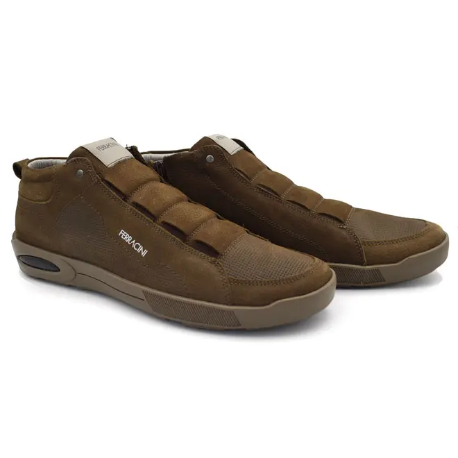Sapatênis de Couro  Ferracini Blady Masculino  Marrom 2261