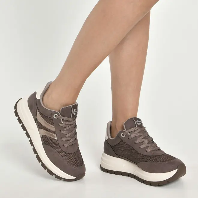 Tênis Casual Feminino Via Marte Marrom 242-021-17