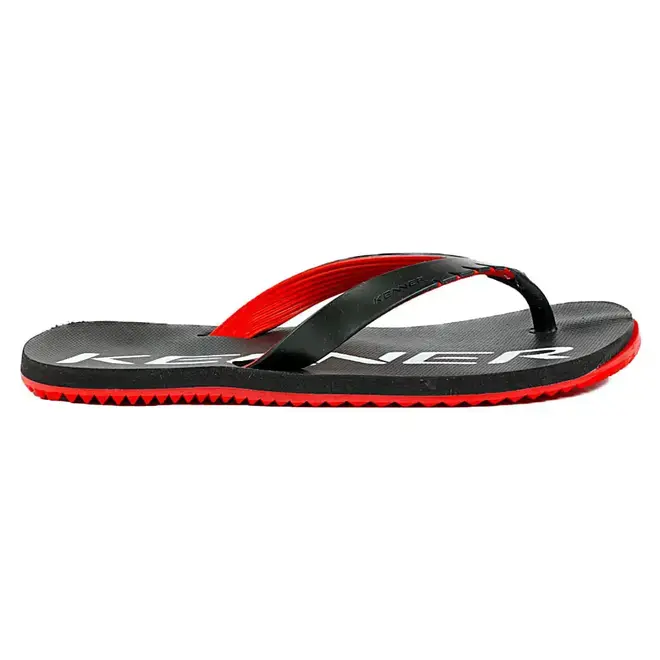 Chinelo Dedo Kenner Preto e Vermelho Masculino