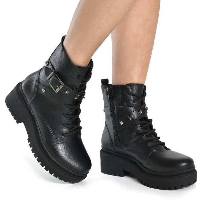 Coturno Feminino Via Marte Preto 005-008-01
