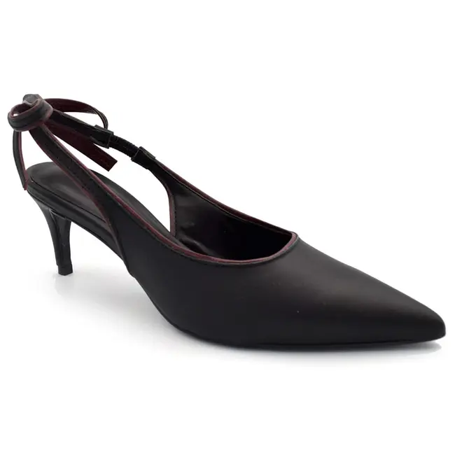 Scarpin de Couro Feminino Suzzara Preto 7140569